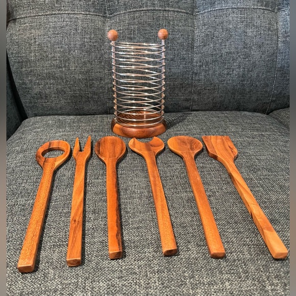 FITZ AND FLOYD® Kitchen Tool Caddy, 7 Piece NWOT - Picture 3 of 4